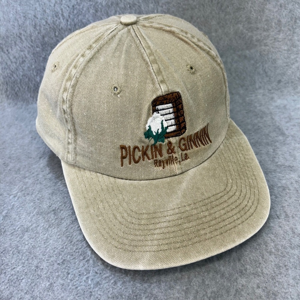 Pickin and Ginnin Rayville La Mens Tan Adams Cotton Ball Cap OSFA